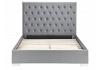 4ft6 Double Charles Grey Velour Fabric Upholstered Buttoned Bed Frame 7